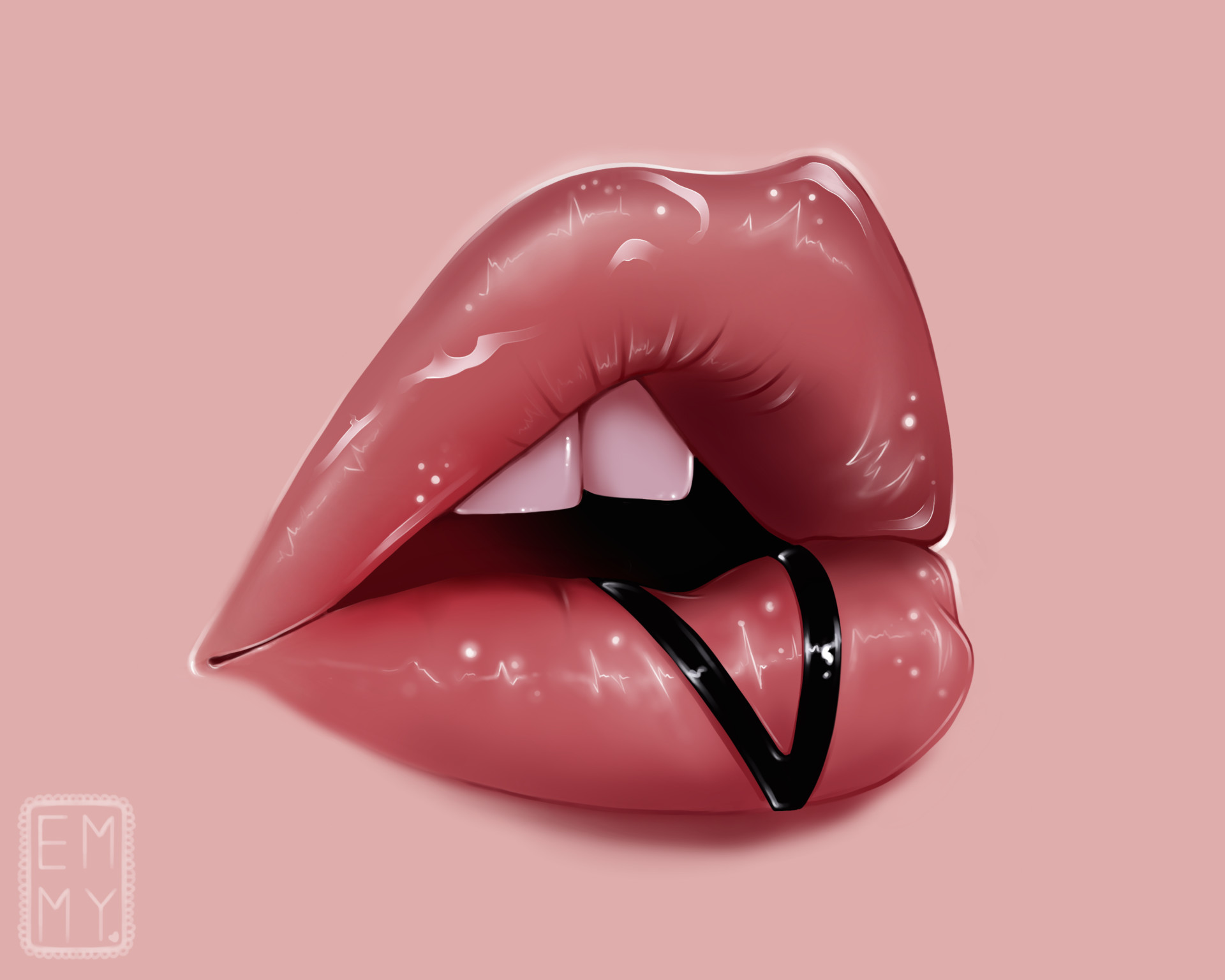 Glossy Lips - Graphite Drawing by Aymartie on DeviantArt