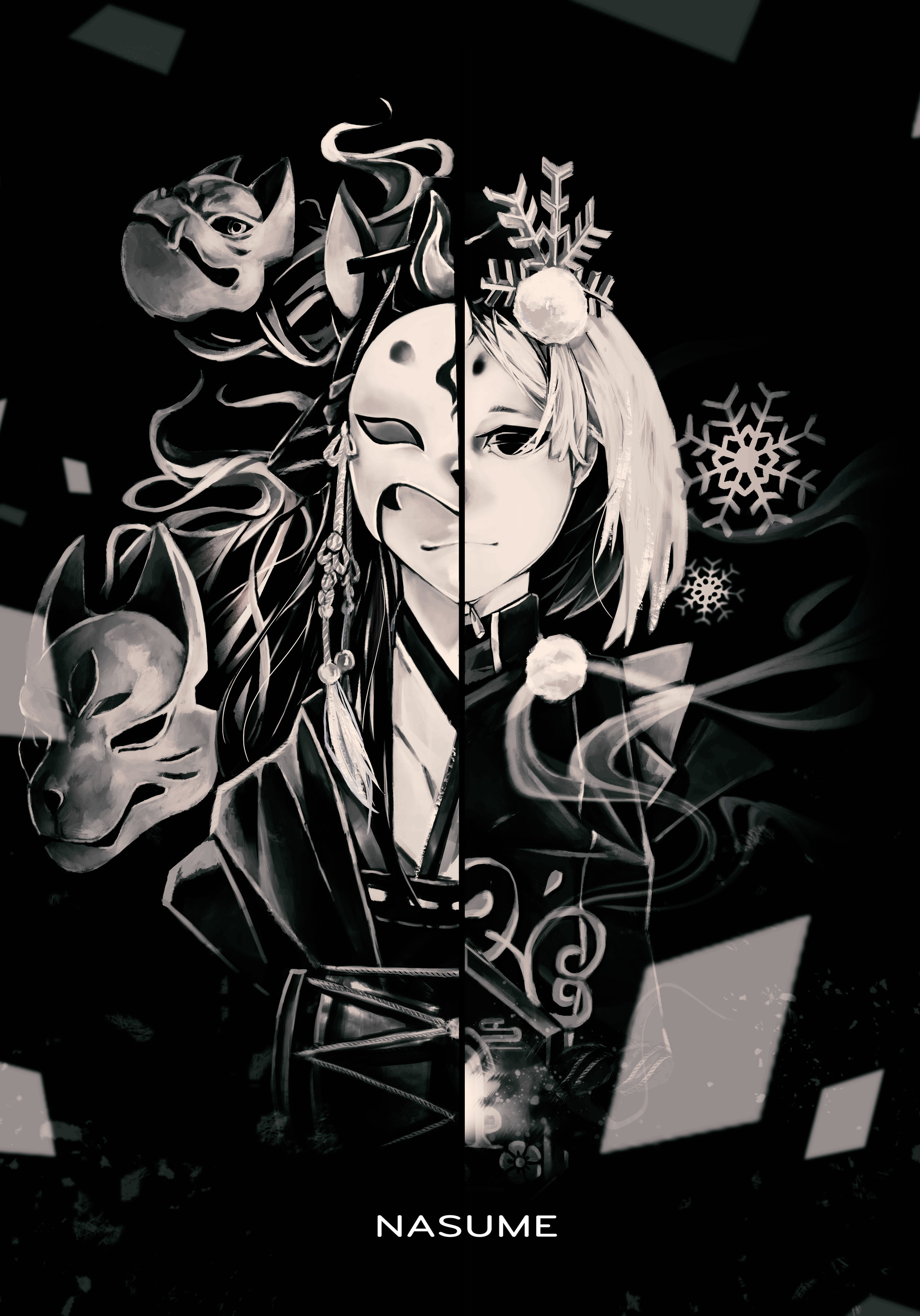 Artstation É°é½å¸« Onmyoji Tamamo No Mae X Yuki Douji Nasume Qk Uses spirit energy to attack 1 enemy, dealing damage to 100% of his atk with a 10% base chance (+effect hit) of inflicting confuse lasting 1 turn on them. onmyoji tamamo no mae x yuki douji