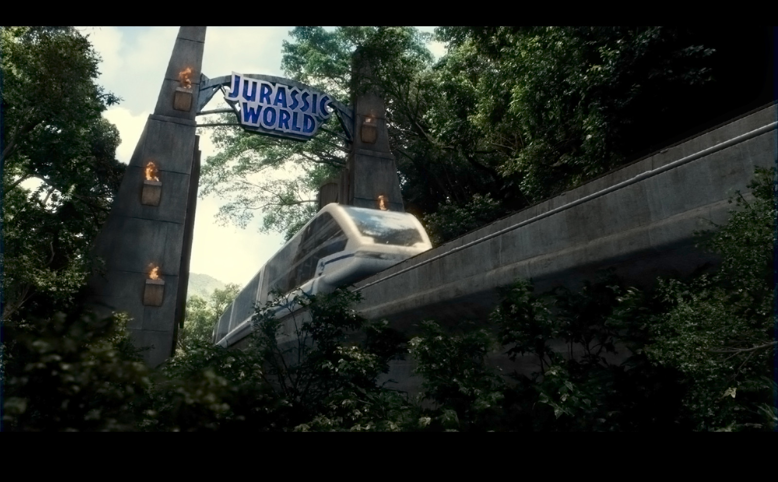Jurassic World - 3D environment, monorail and plate augmentation