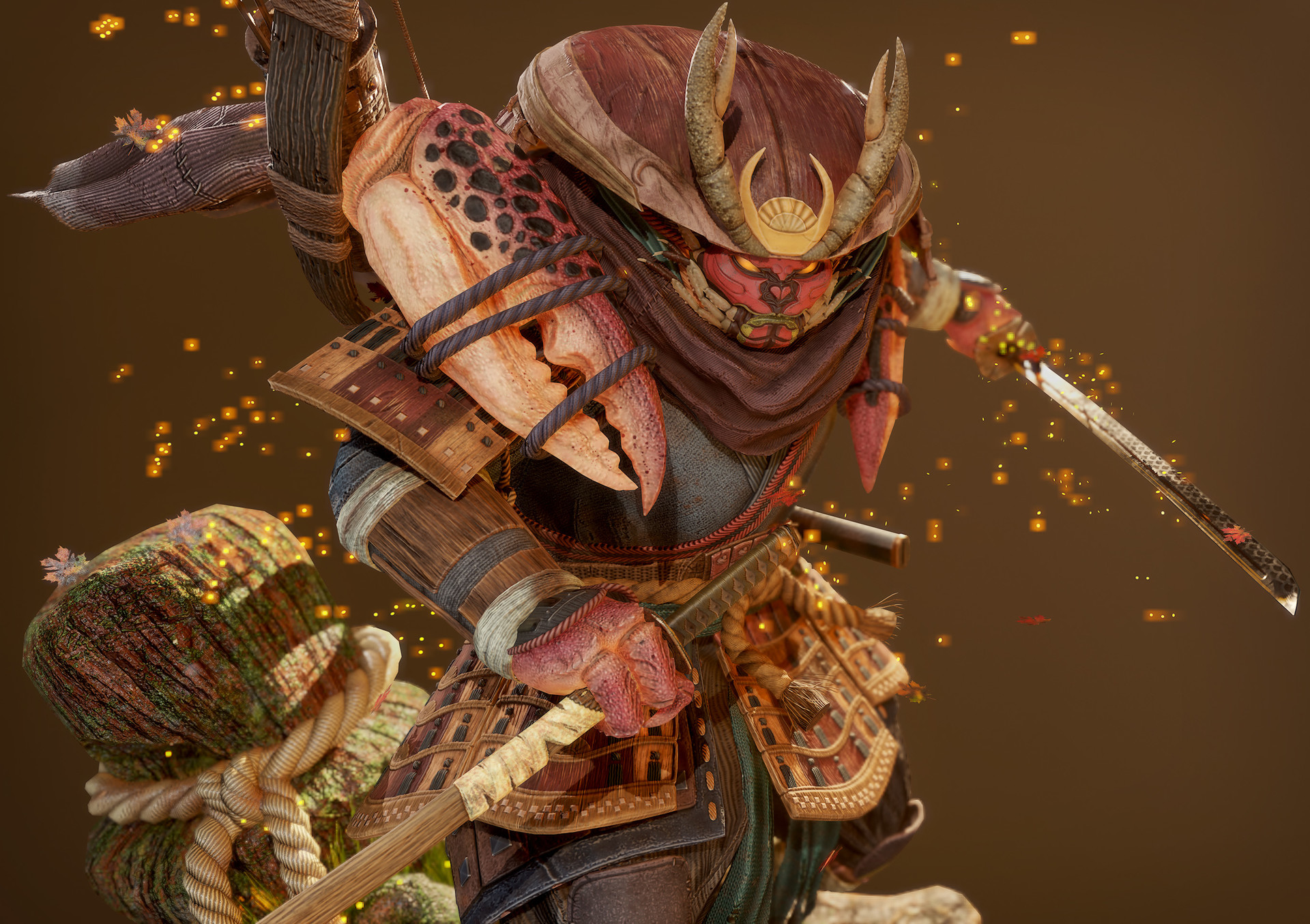 Feudal Japan The Shogunate! Samurai Crab by Melan Barba r