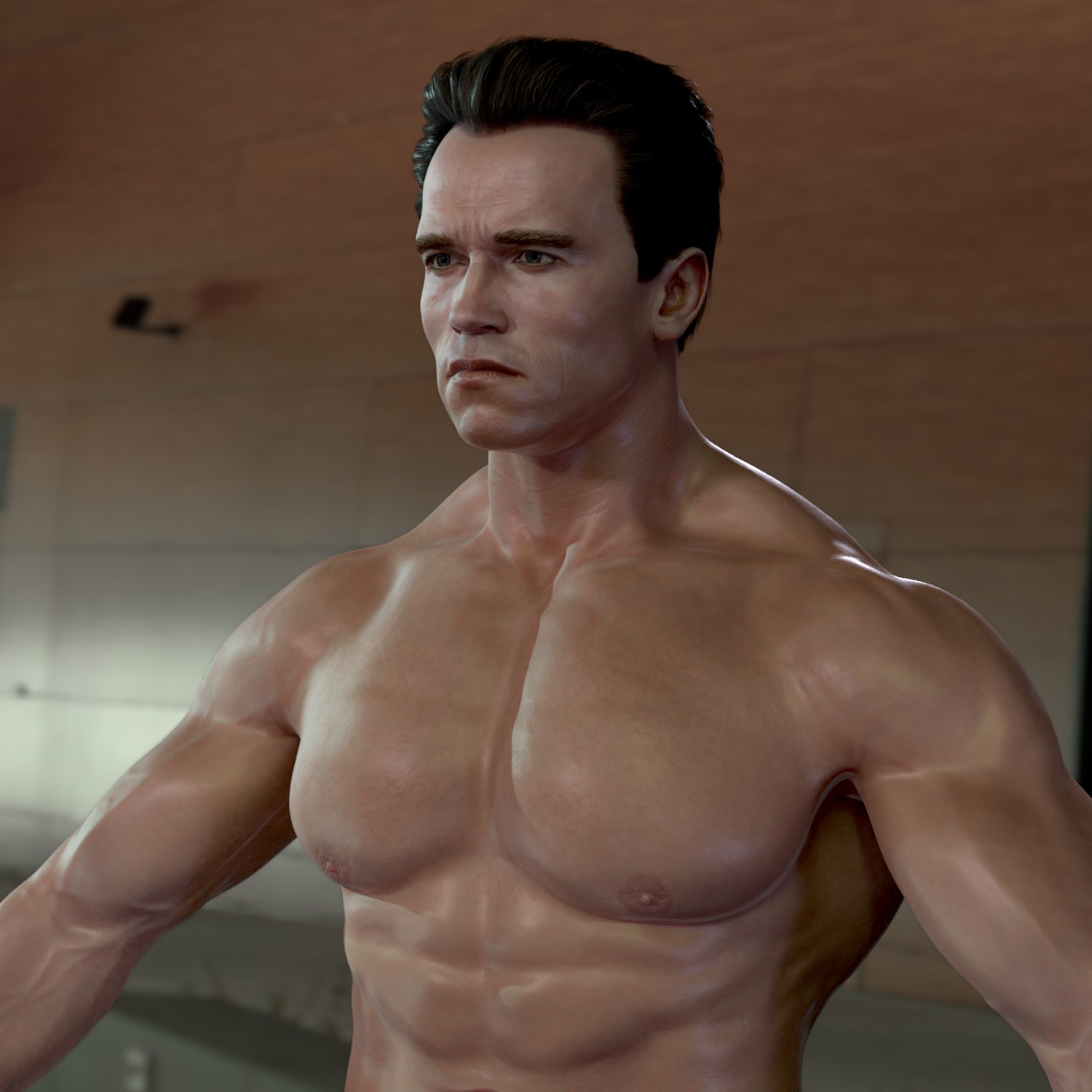 Artstation The 3d Model Arnold Schwarzenegger Stephan Plotnicov