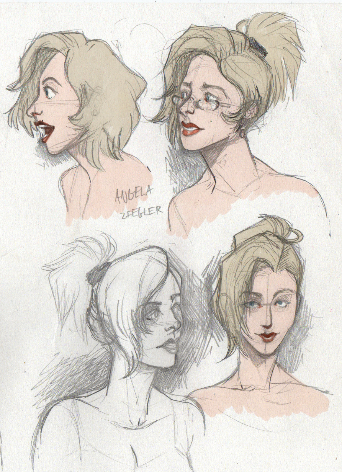 study: Overwatch faces/Angela Ziegler