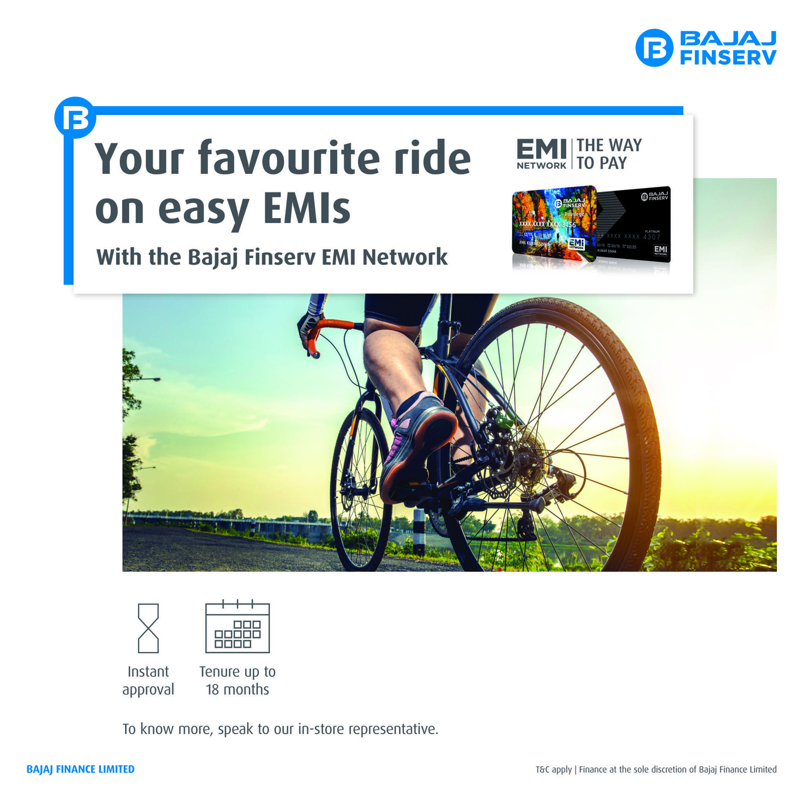 Cycle on hot sale bajaj emi