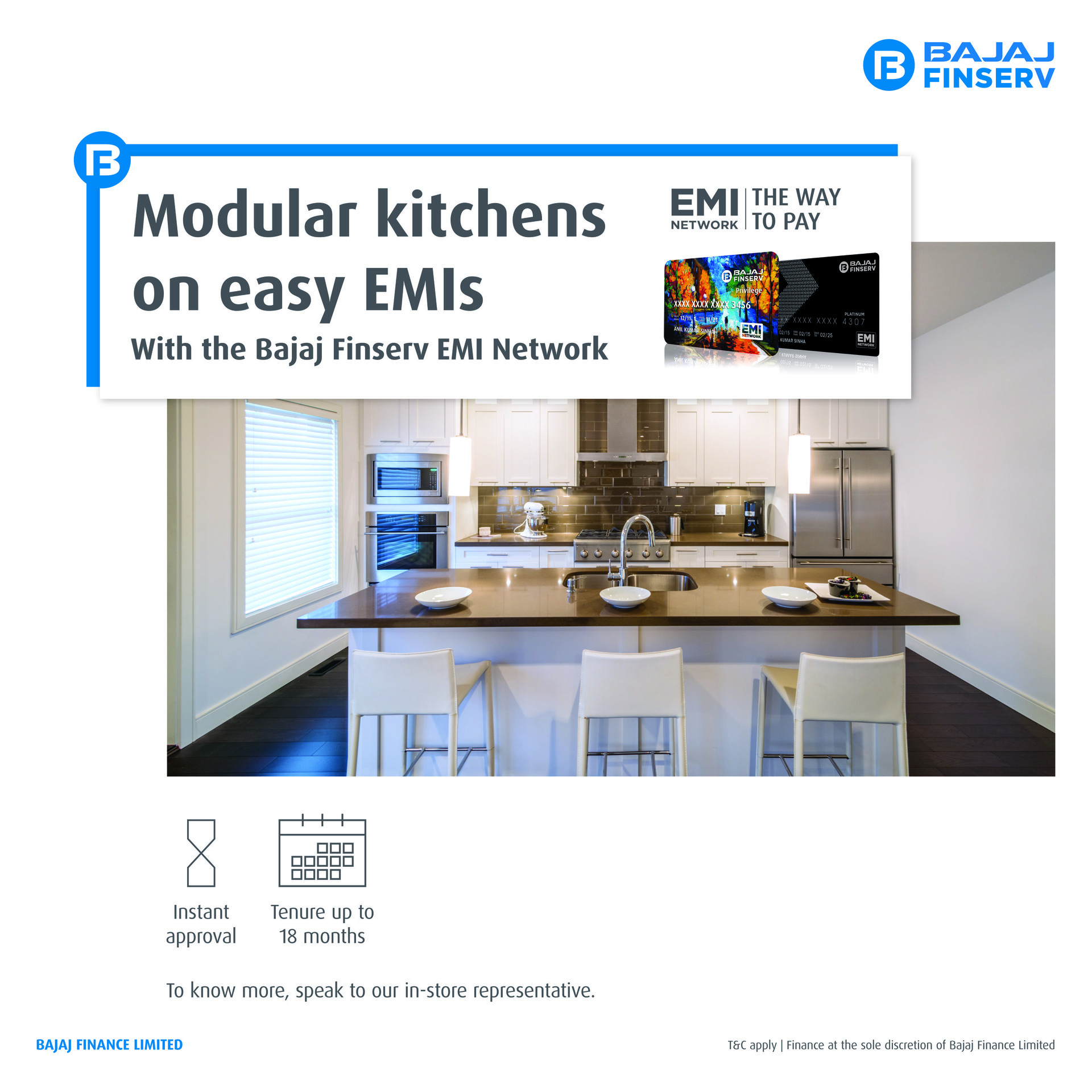 Bajaj finance modular clearance kitchen
