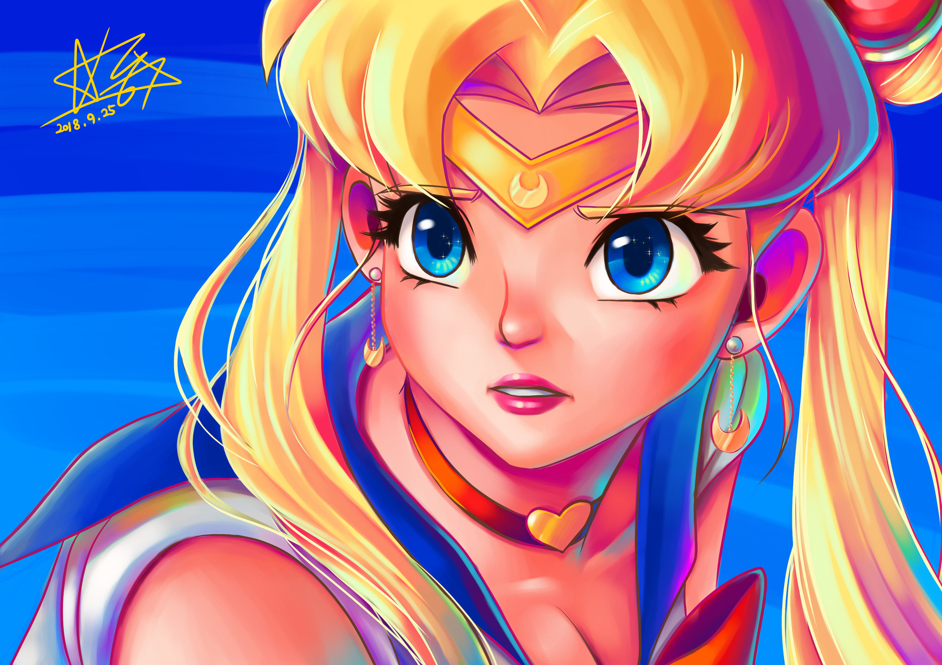 Artstation Remake Painting Sailor Moon Chemi Yang