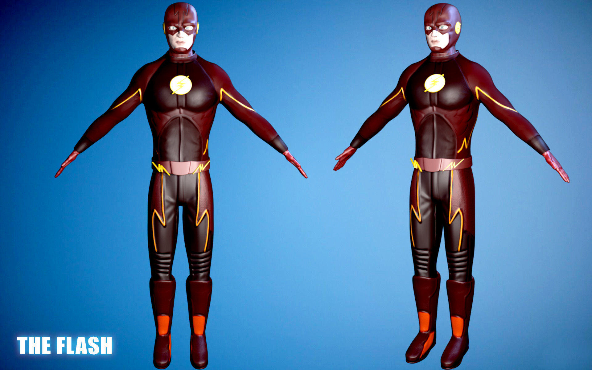 Artstation The Flash Cw 3d Model Low Poly Sangram Bhattacharjee