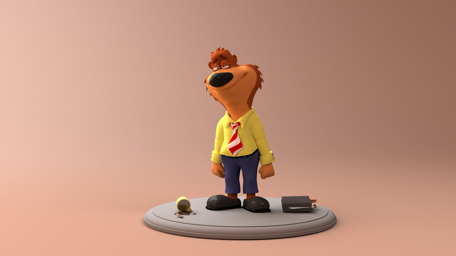 The Working Man, 3D model, front