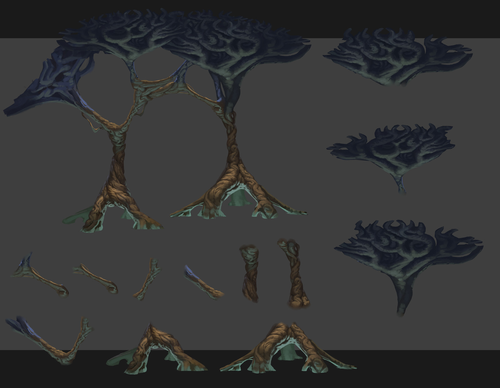 Sprite Sheet for the Root Pillars