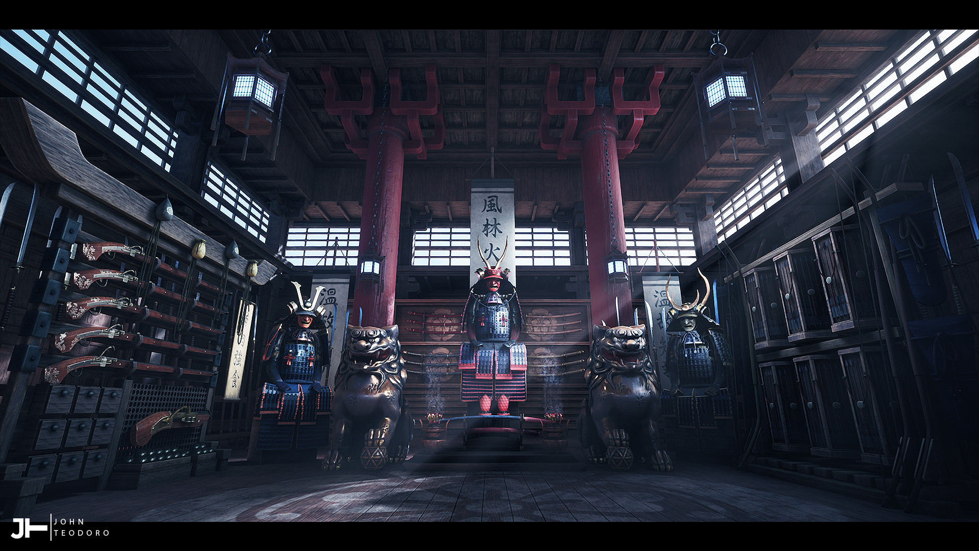 Artstation War Room Feudal Japan Challenge Unreal Engine John Teodoro