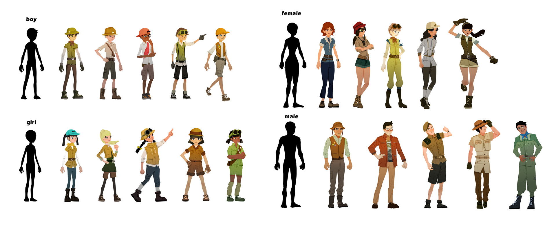 ArtStation - casual style character concept artworks