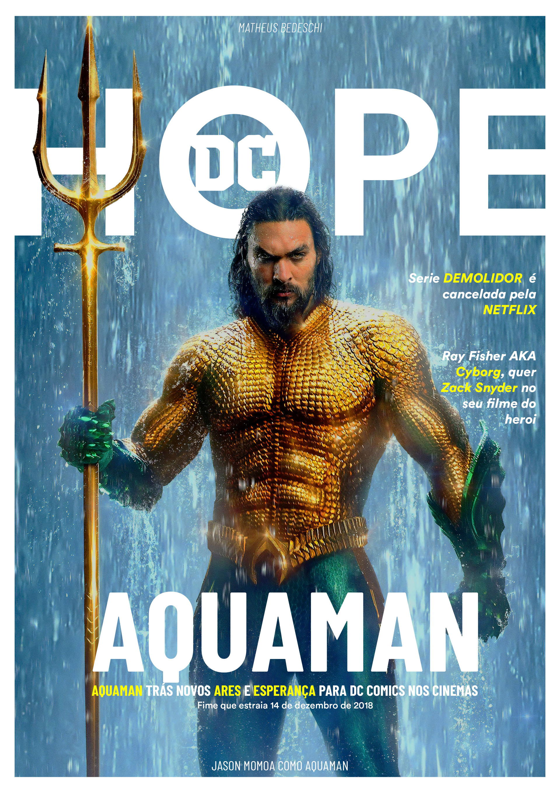 Artstation Aquaman Jason Momoa Magazine Matheus Bedeschi
