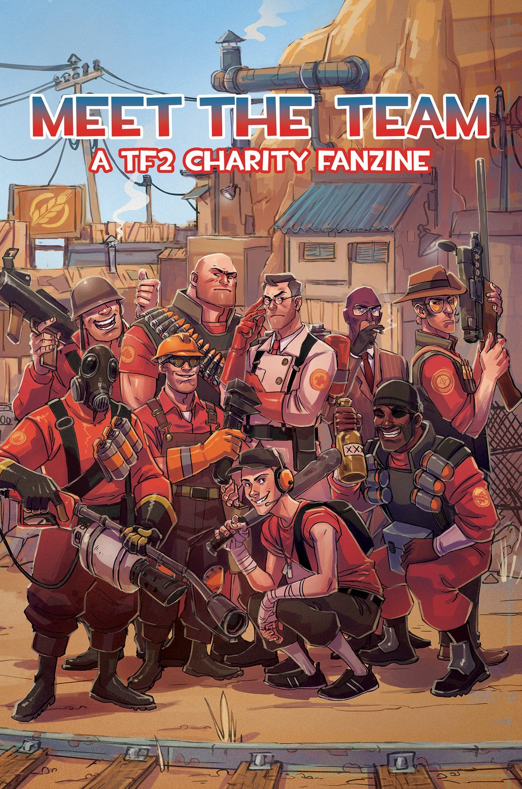 Sibylle Hell - Meet The Team - TF2 Charity FanZine Cover Art