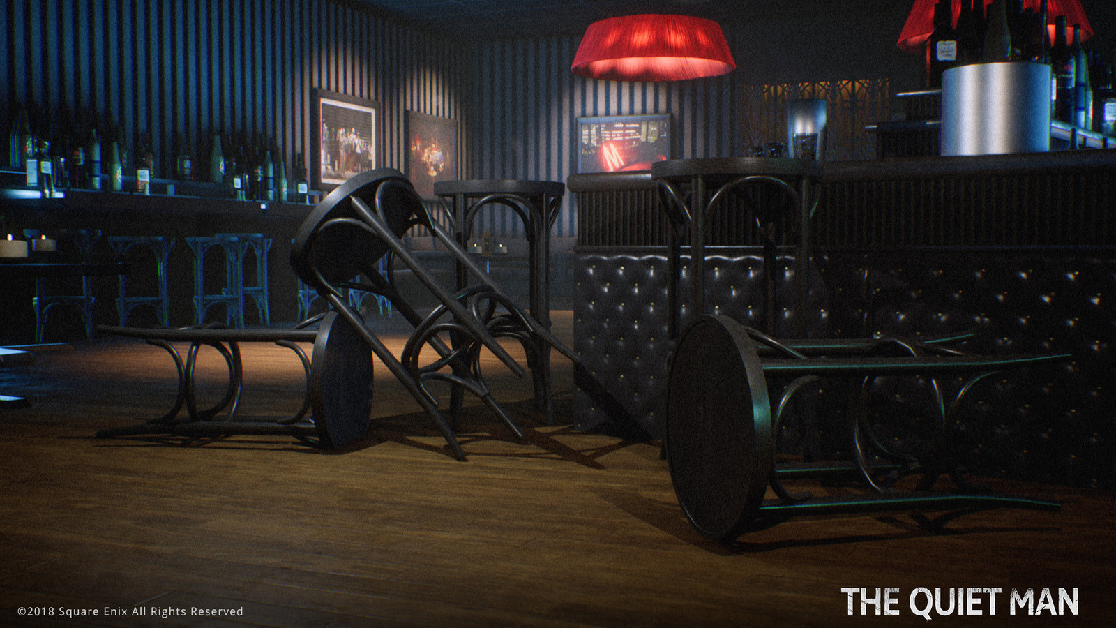 Responsible for the main bar, mini bar on the left, bar stools, wood floor material, ceiling material, and map optimizations. 
