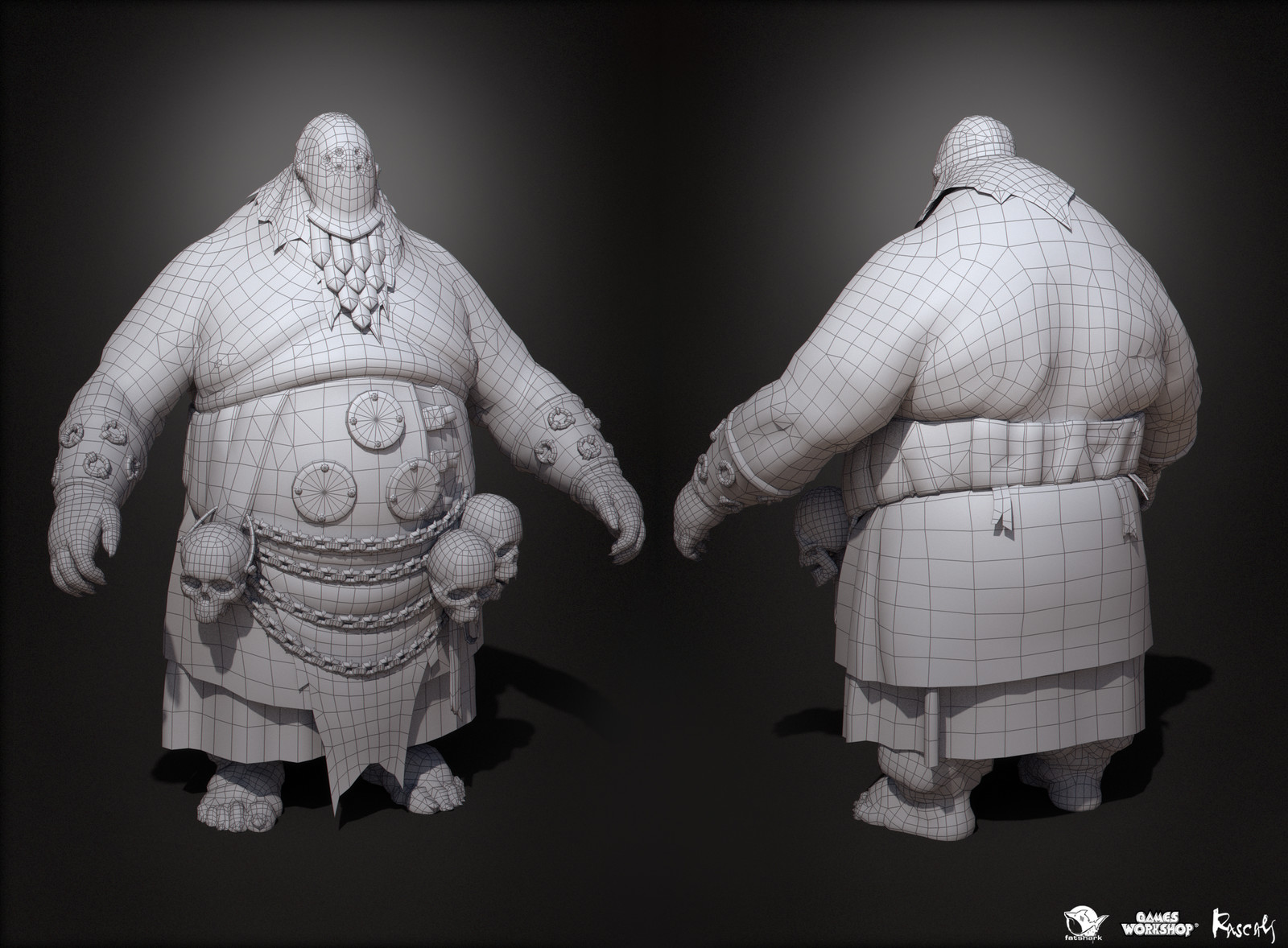 The final model has 21K polys and uses 4K PBR textures