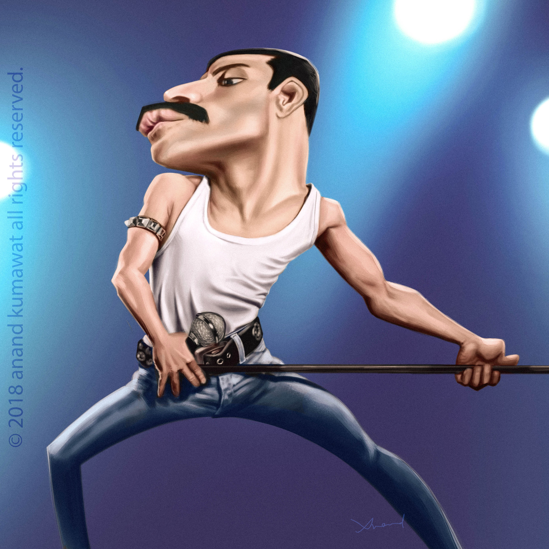 Artstation Rami Malek As Freddie Mercury Anand Kumawat