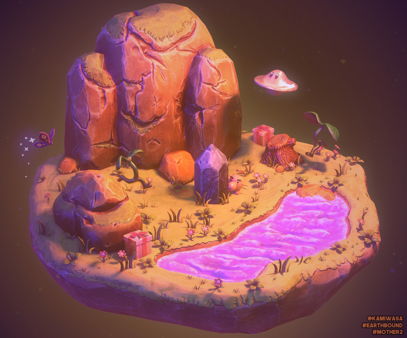 Artstation Earthbound Peaceful Rest Valley Diorama Final William Whitehead