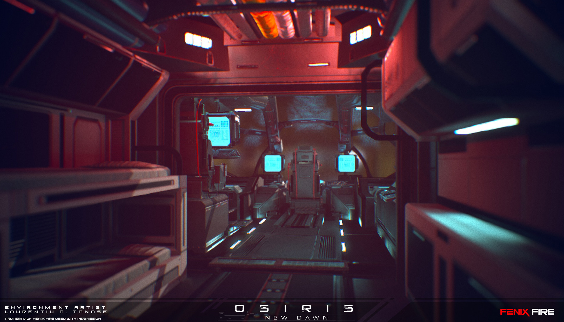Artstation Spaceship Interior Laurentiu Tanase