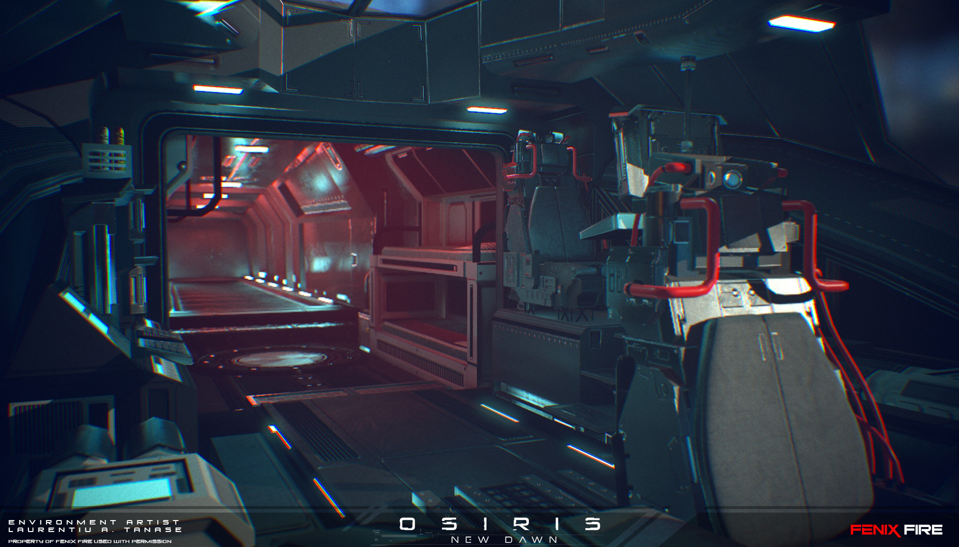 Artstation Spaceship Interior Laurentiu Tanase