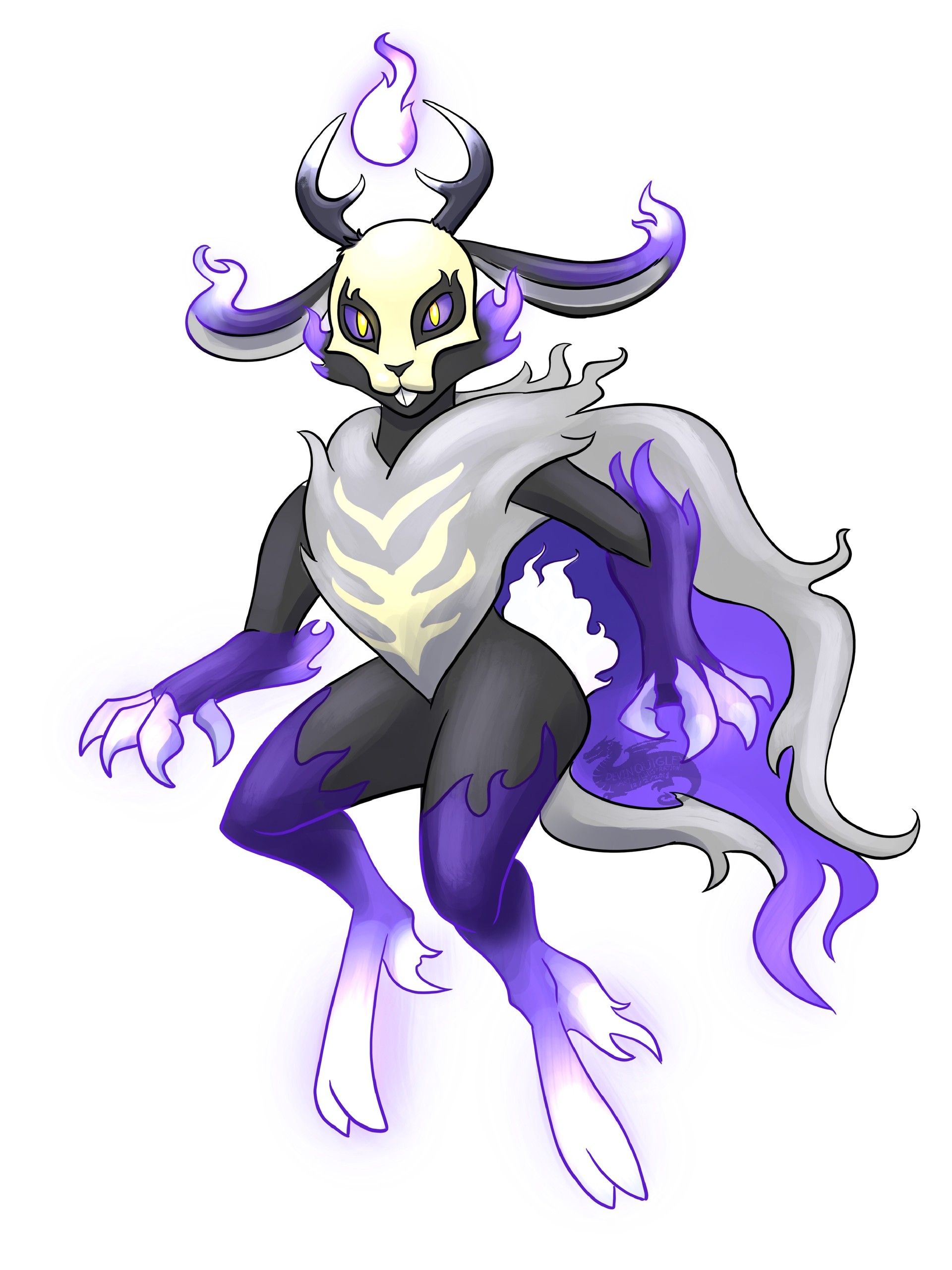 ghost grass pokemon on Artstation Fakemon Starter Lines Devin Quigley