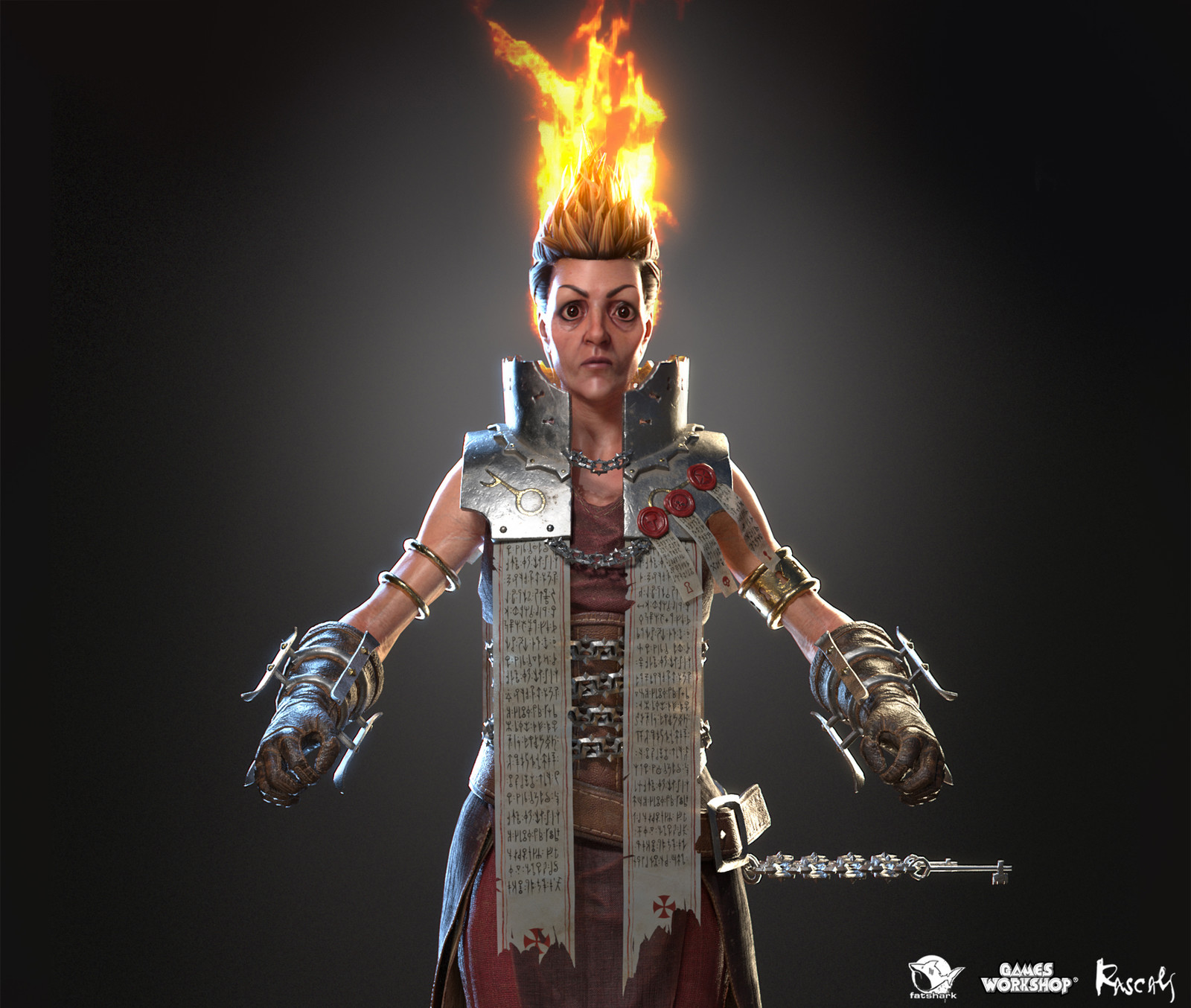 Sienna Fuegonasus: Pyromancer is one of the playable hero variants Rascals made for Warhammer: Vermintide II, Fatshark's award-winning co-op meelee action published by Games Workshop.