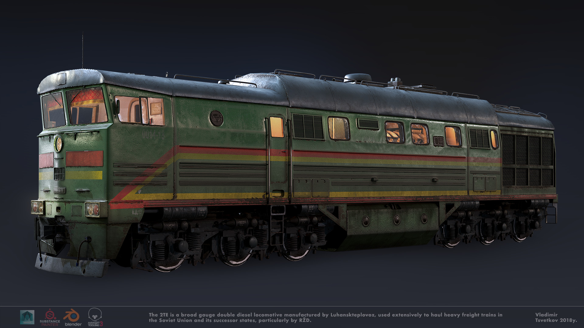 Artstation 2te Locomotive Vladimir Tsvetkov