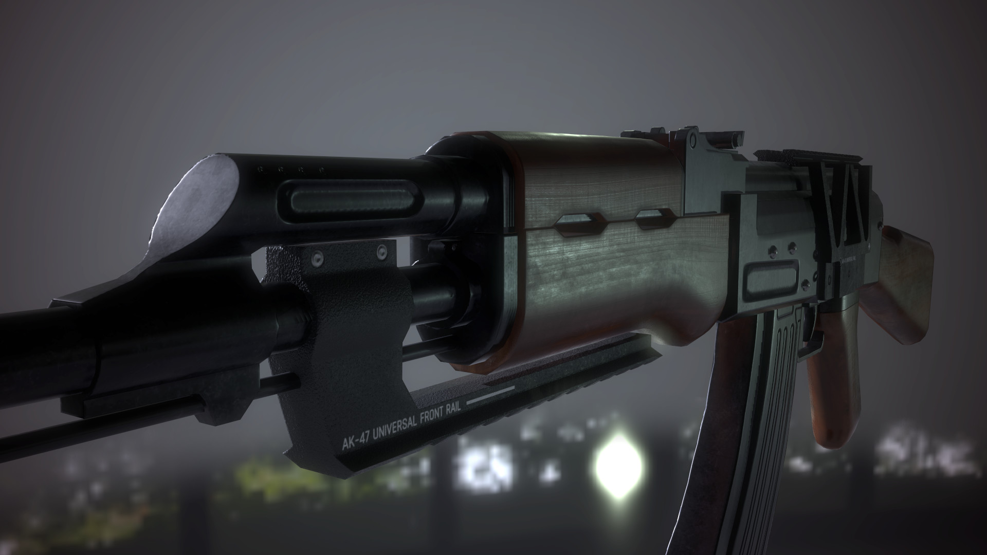 ArtStation AK47 + Accessory Rails (Game Ready)