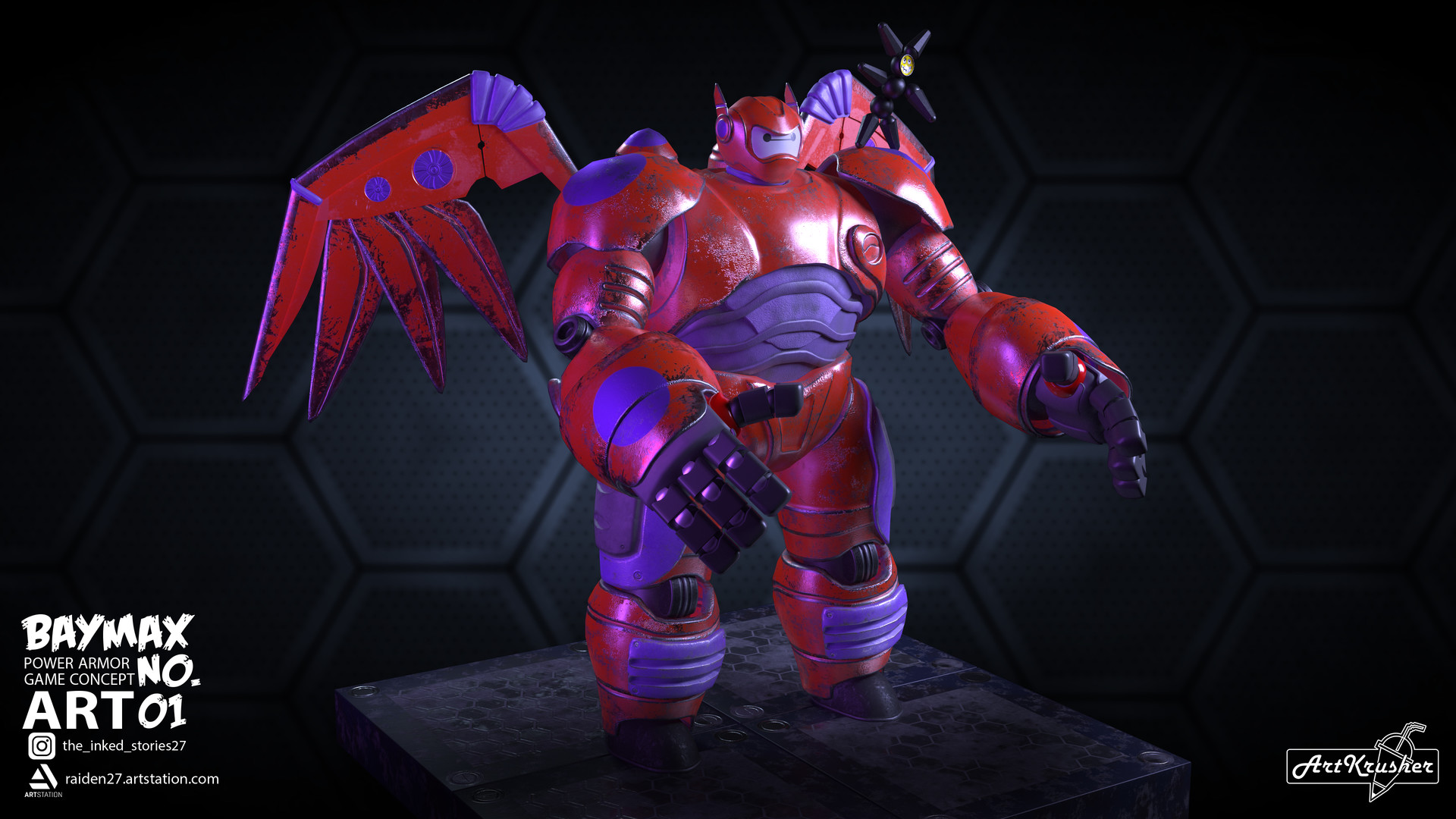 Artstation Baymax Big Hero 6 Power Armor Fan Atwork Rahul Gautam