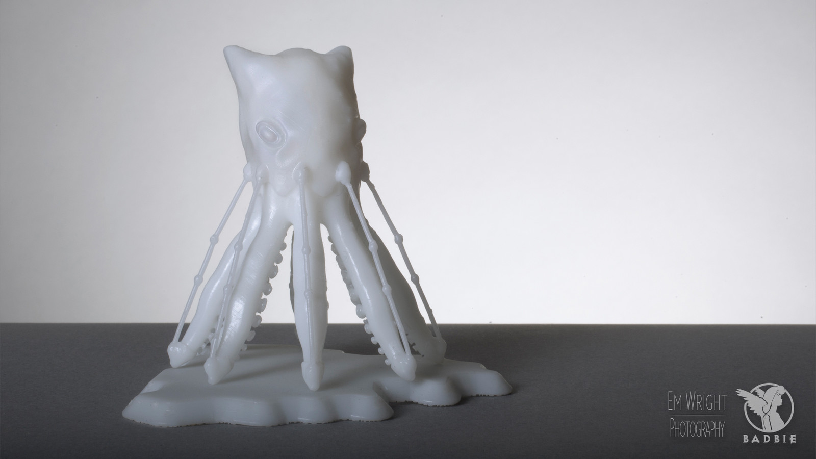 The professor of the 3d printing lab happened to see my octopus and asked to 3d print it on his nice form labs machine. I couldn't refuse that! This happened to now be my first 3d print. Shoutout to my photographer sister for the amazing photo!