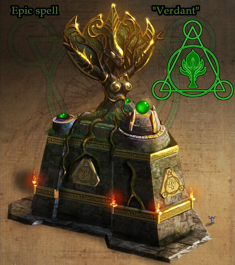 An early concept for the "Verdant" spell tower.