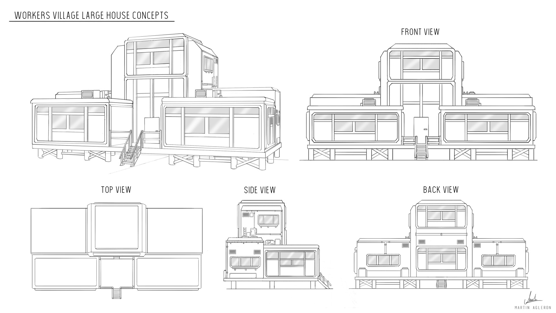 >Artstation Exterior Concept Workers Village House Martin Lawrence Agleron