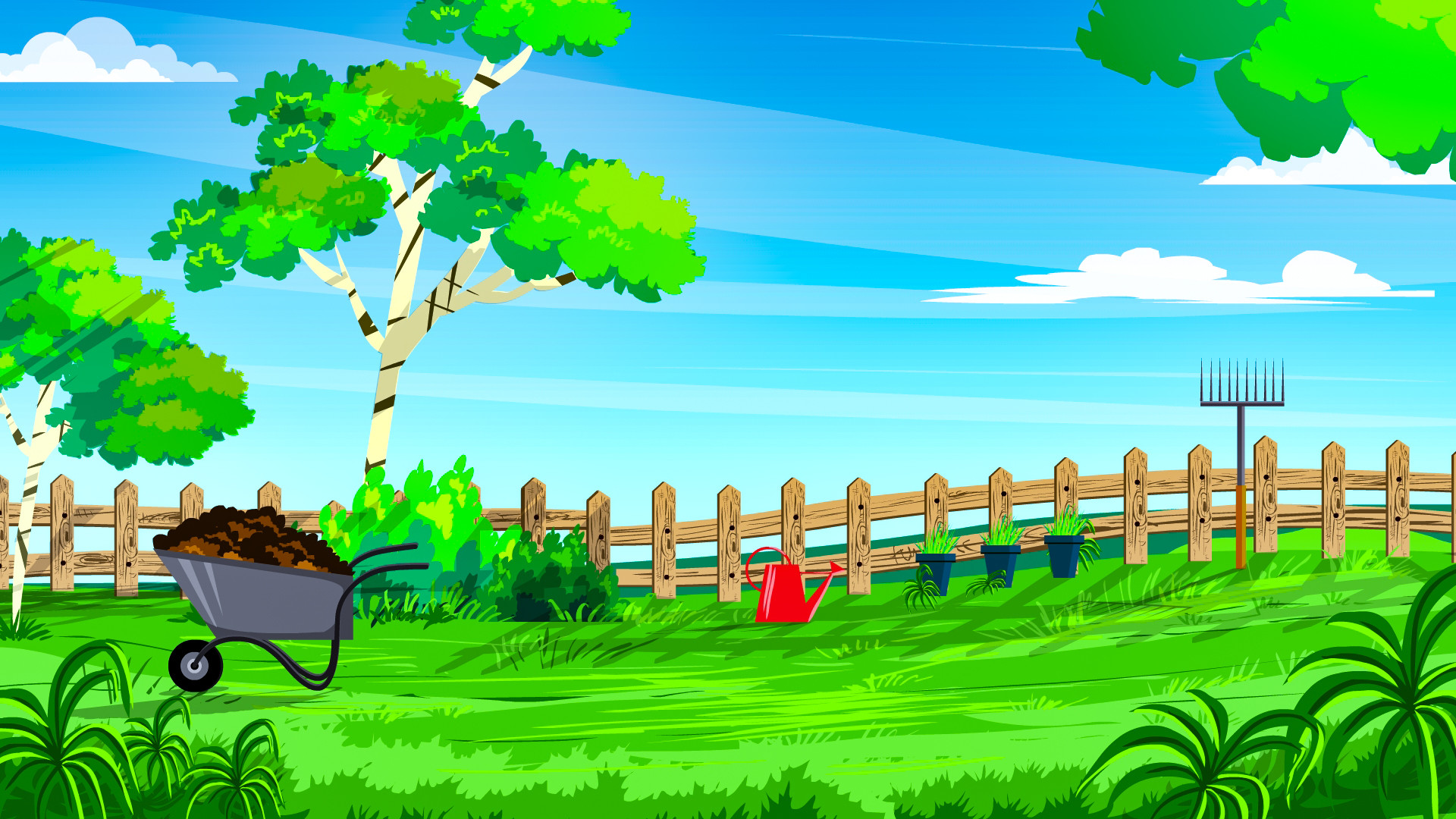 ArtStation - 2D animation landscape background