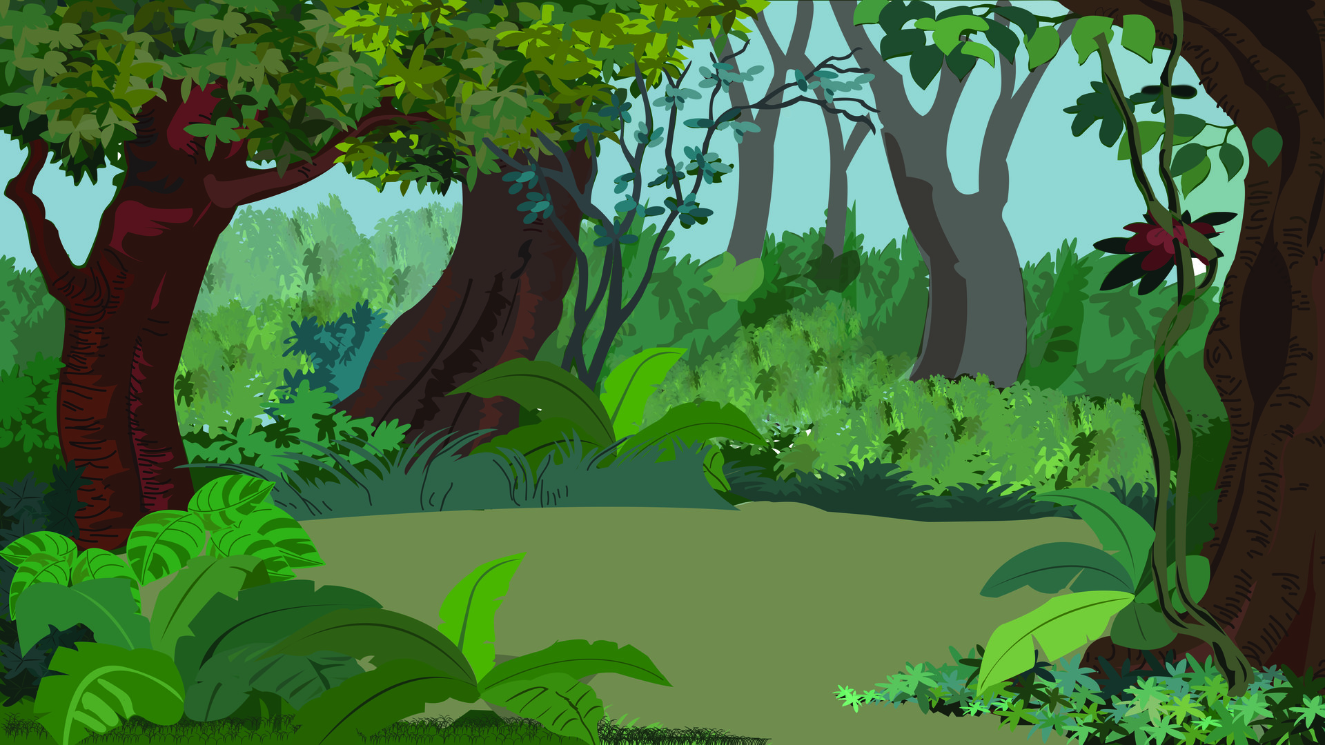 Ashutosh Mishra Jungle background vector art & graphics | freevector.com. none