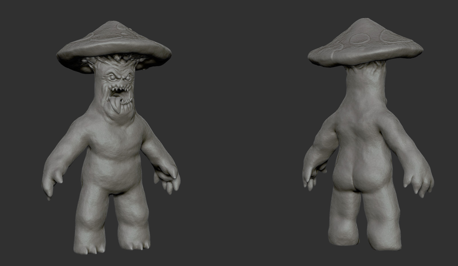 Mushroom Man: high poly