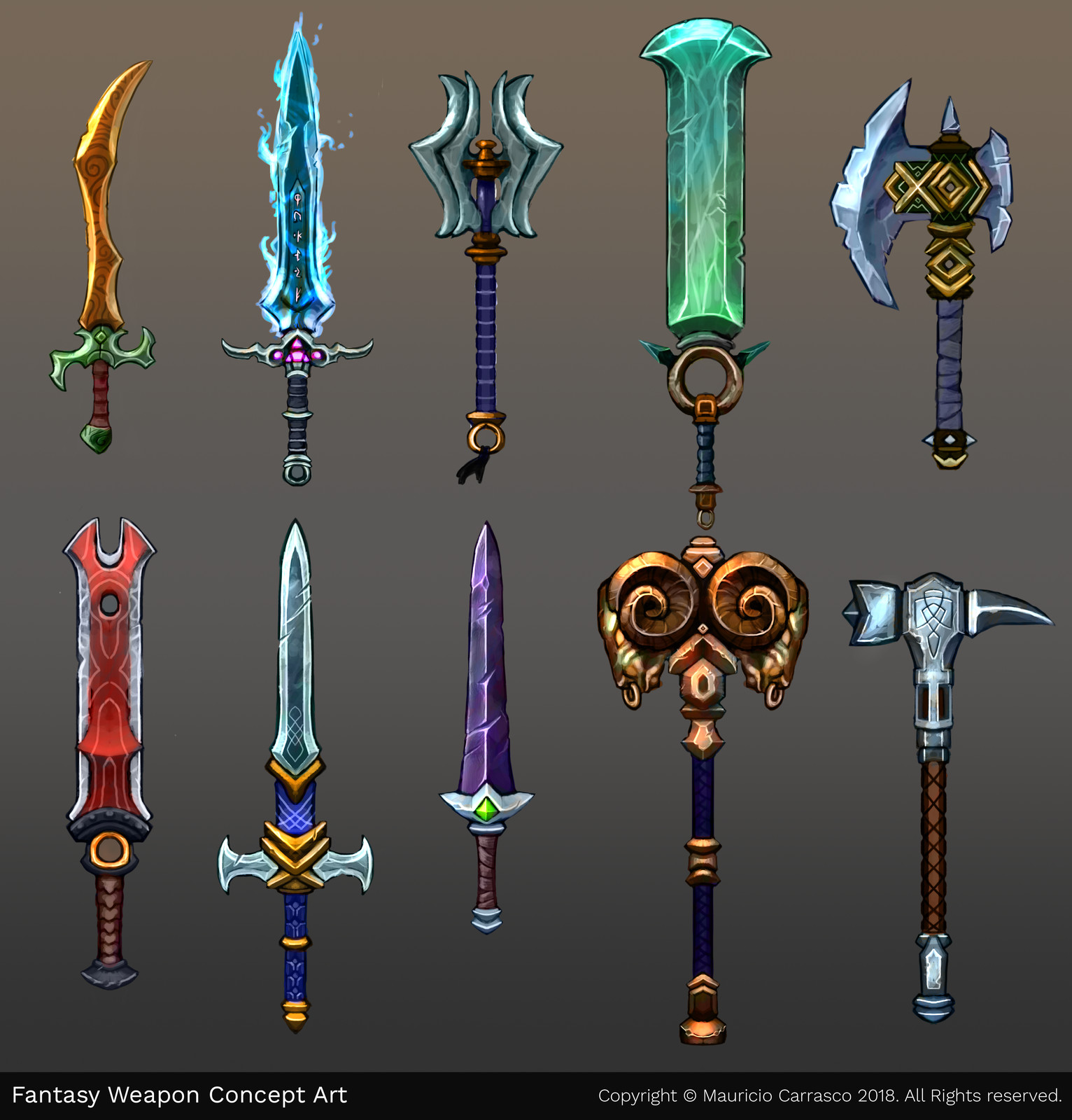 Fantasy Weapon Concept Art