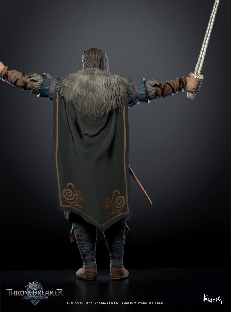 Eist's body was later retrieved from the fields by his countrymen and brought back to the Isles. He was buried in a traditional stone tomb next to an empty, symbolic coffin for his wife as the queen's body was never found. (Source: Witcher Wiki)