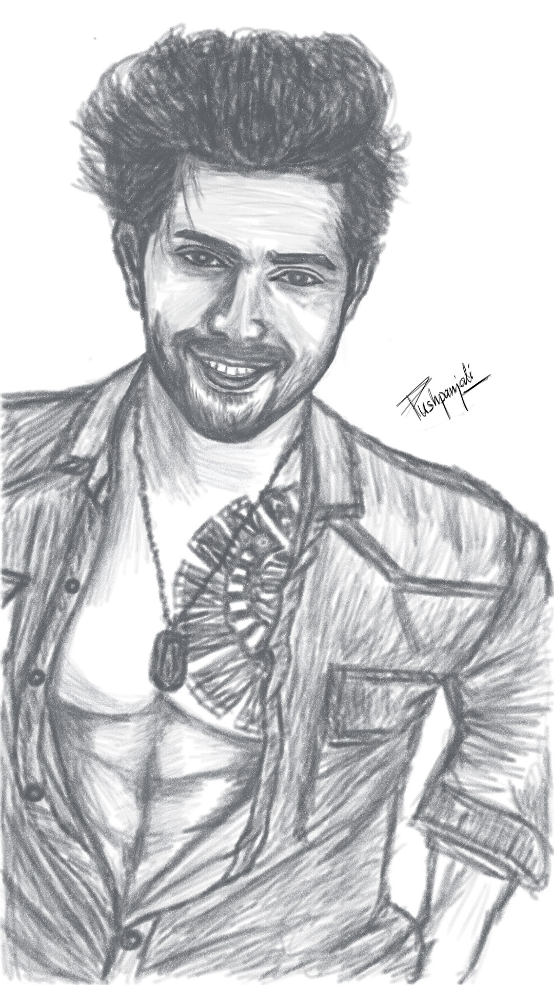 How to draw Varun Dhawan Step by Step  full sketch outline tutorial for  beginners  YouTube