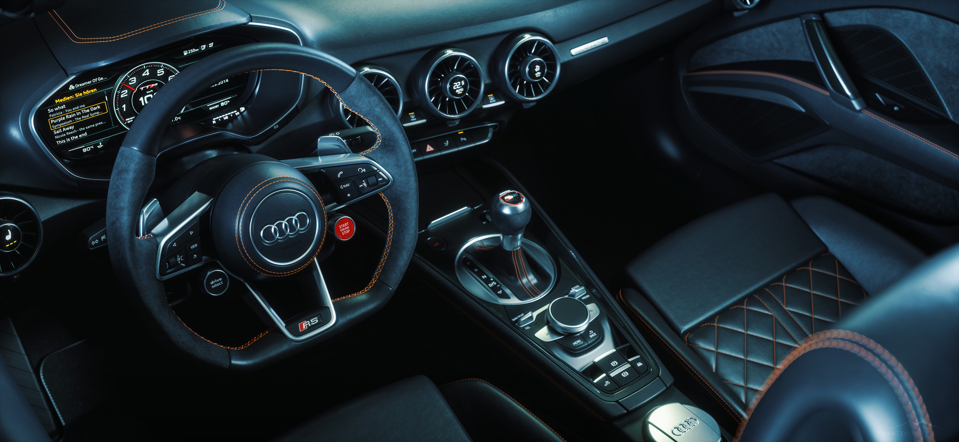 Artstation 2017 Audi Tt Rs Roadster Interior Kantemir Bitokov