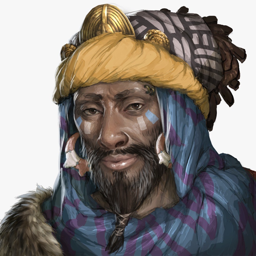 Travelling merchant, offering special goods in the game.