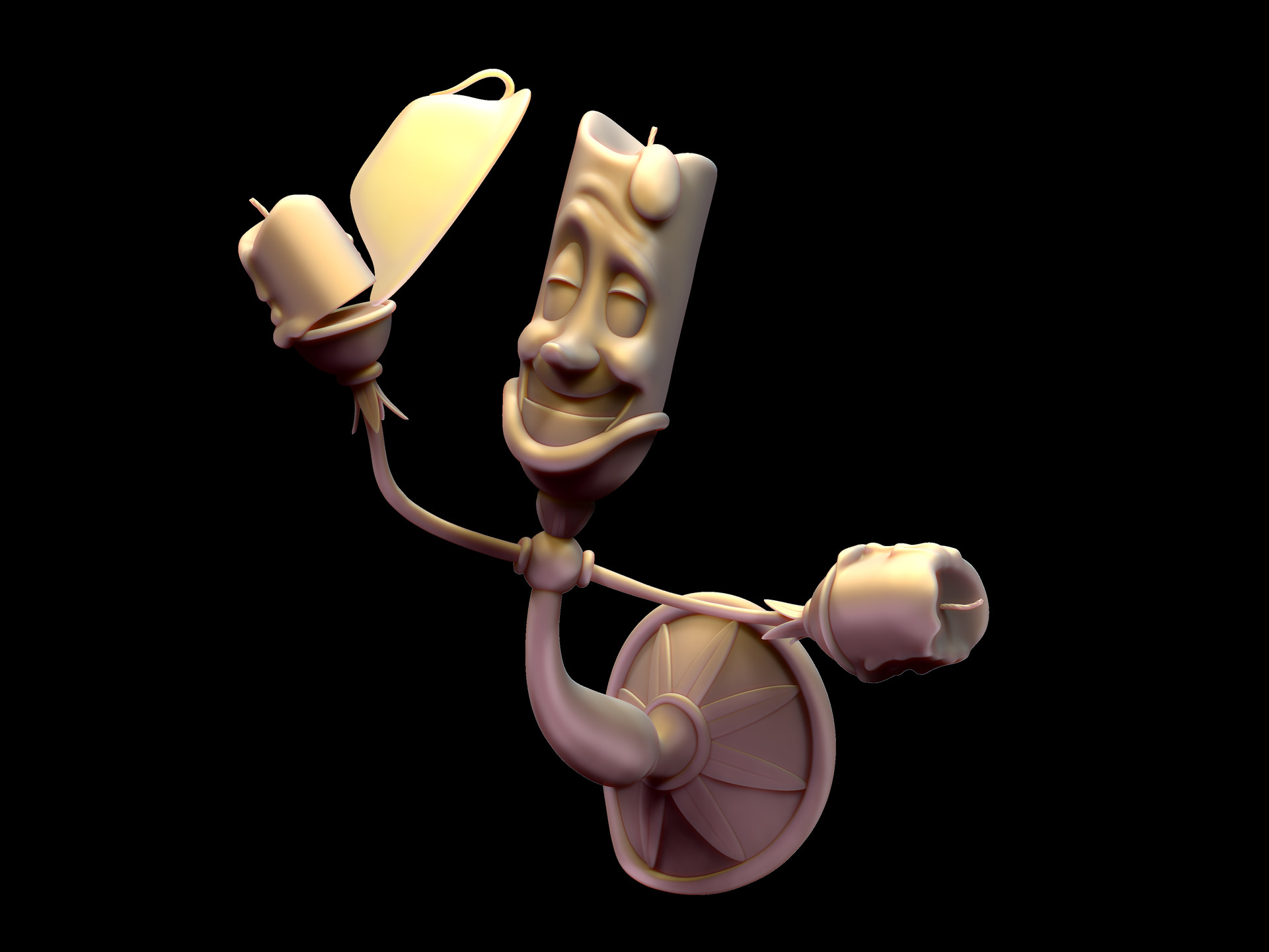 Aida Makarova 3d Model Of Lumiere From Cartoon Beauty And The