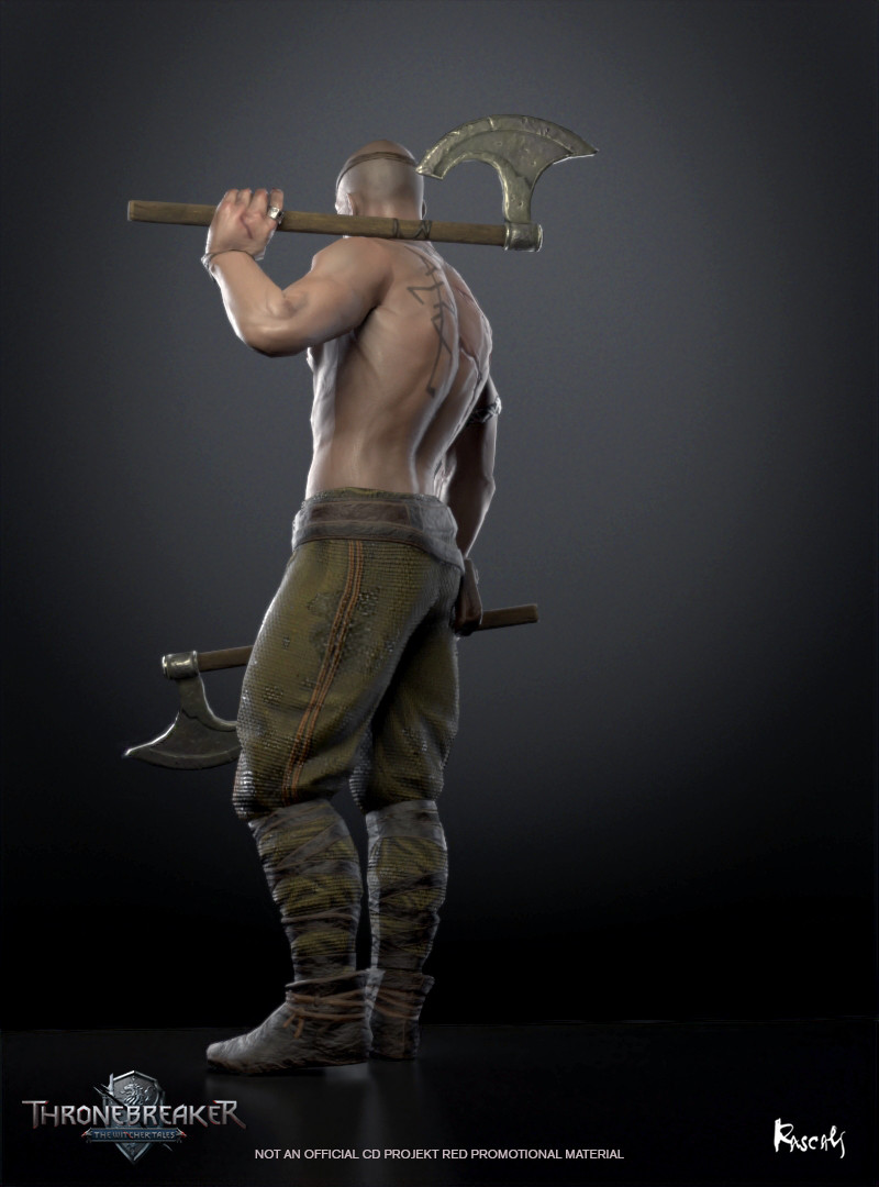 He carved a bullseye marking into his forehead to help enemy archers find their mark. Alas, by the time they saw his carving, it was far too late for them. (Source: Witcher Wikia)