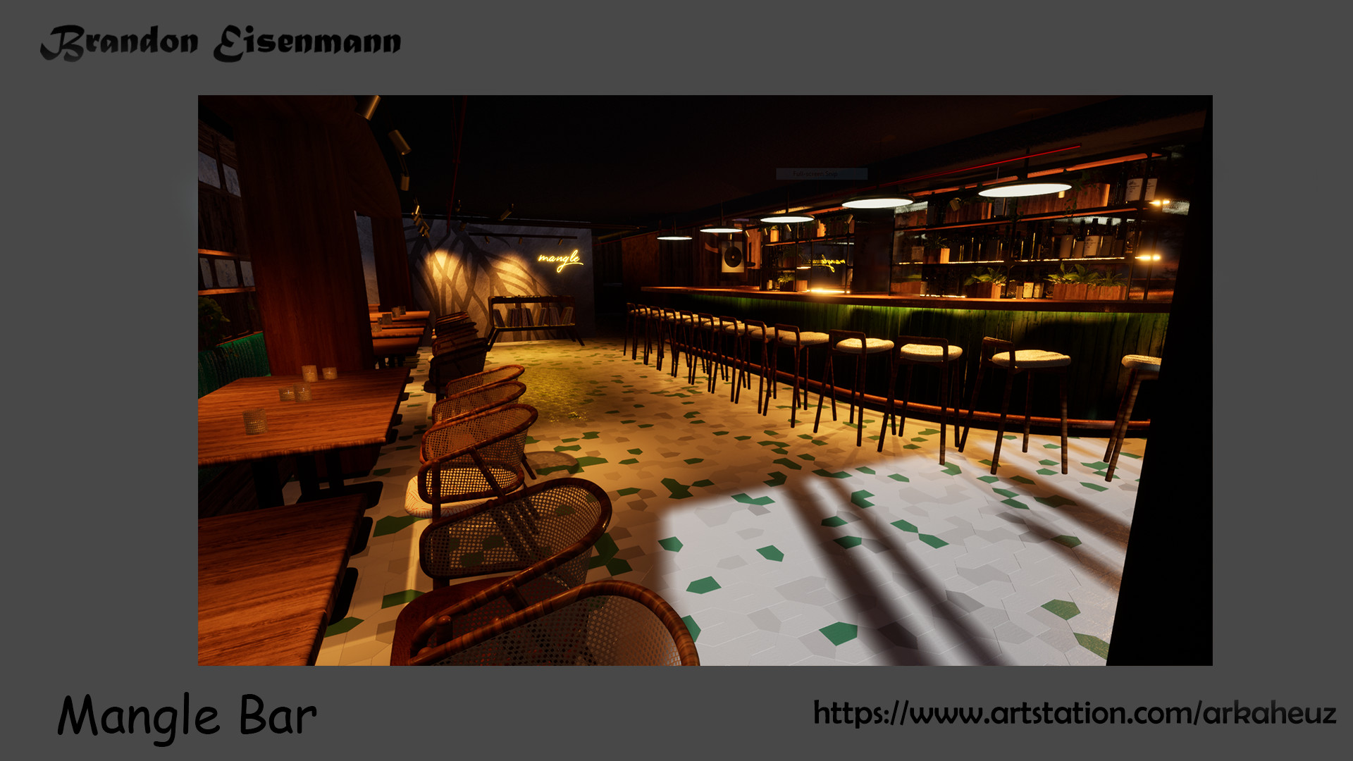 Archviz Bar Brandon Eisenmann Artstation