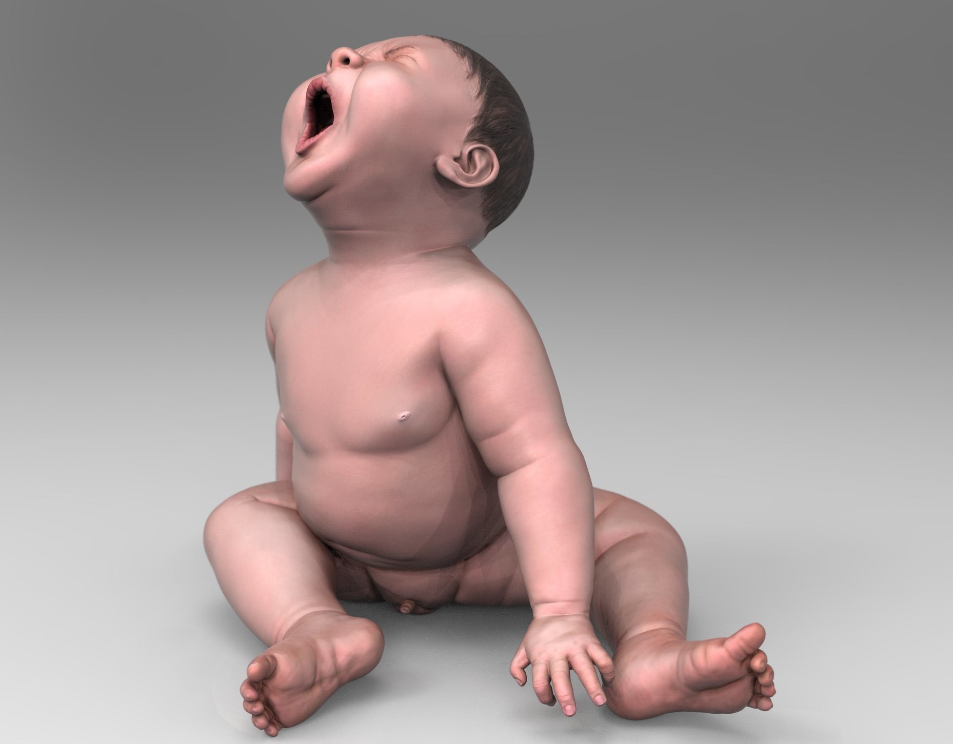 Udo Graf Angry Baby colored