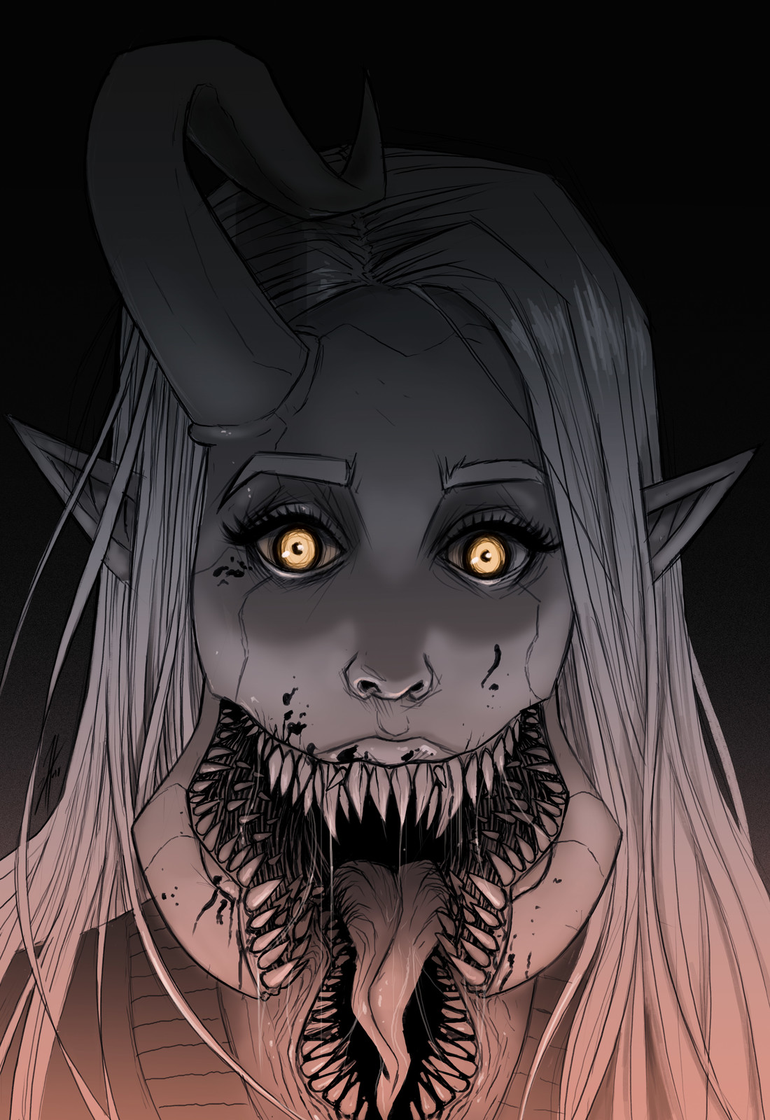 Demon Girl Sketch #3 