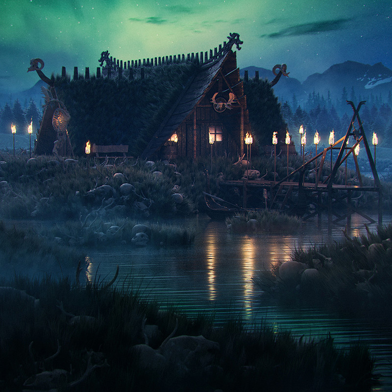 Viking hut