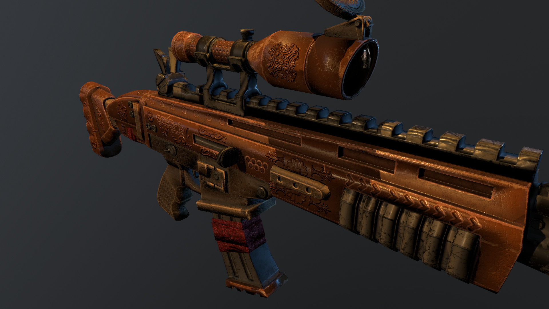 fortnite 3 skins for scar l fan art - scar l in fortnite