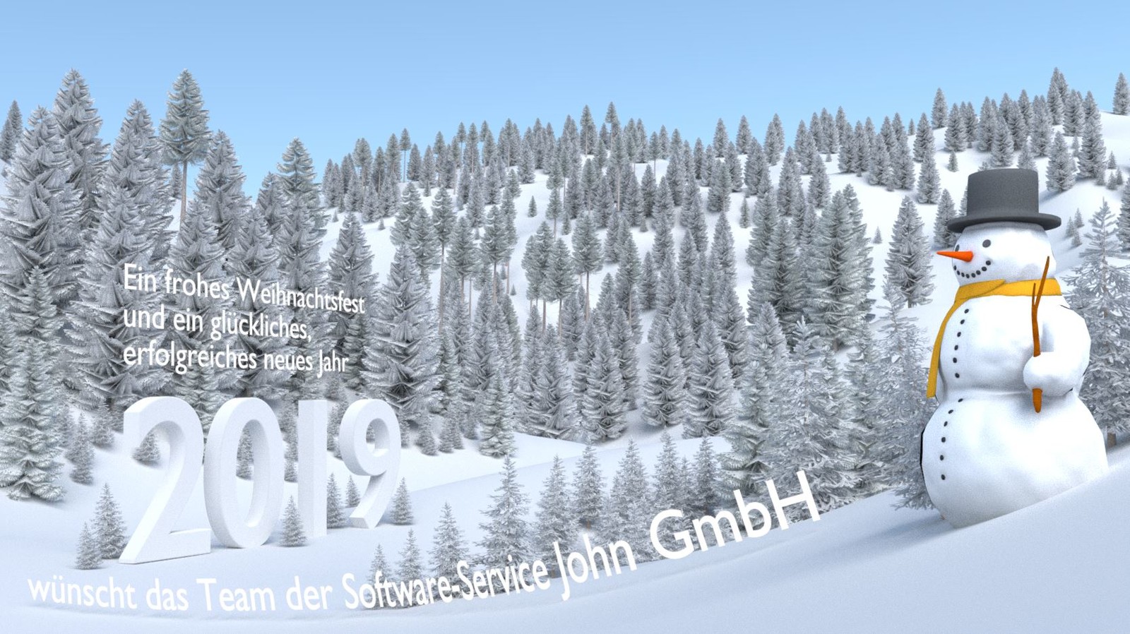 Test-Render 2 with high-poly trees and text in german.