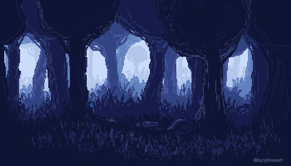 Featured image of post Forest Background Pixel Art Nightly theme and best drawn with outlines only and if there are multiple variants of the wallpaper day sunset night they will all be
