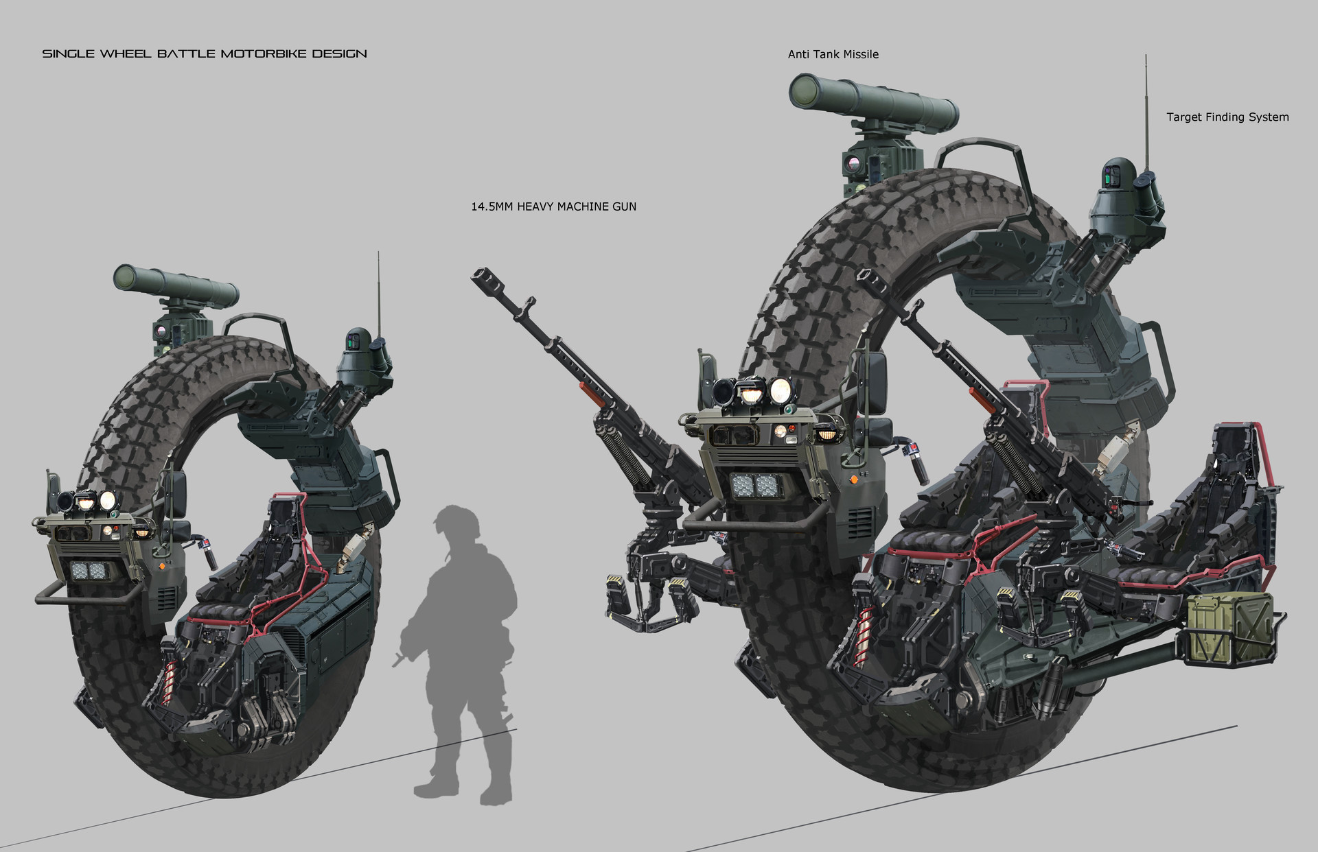 single wheel motorbike