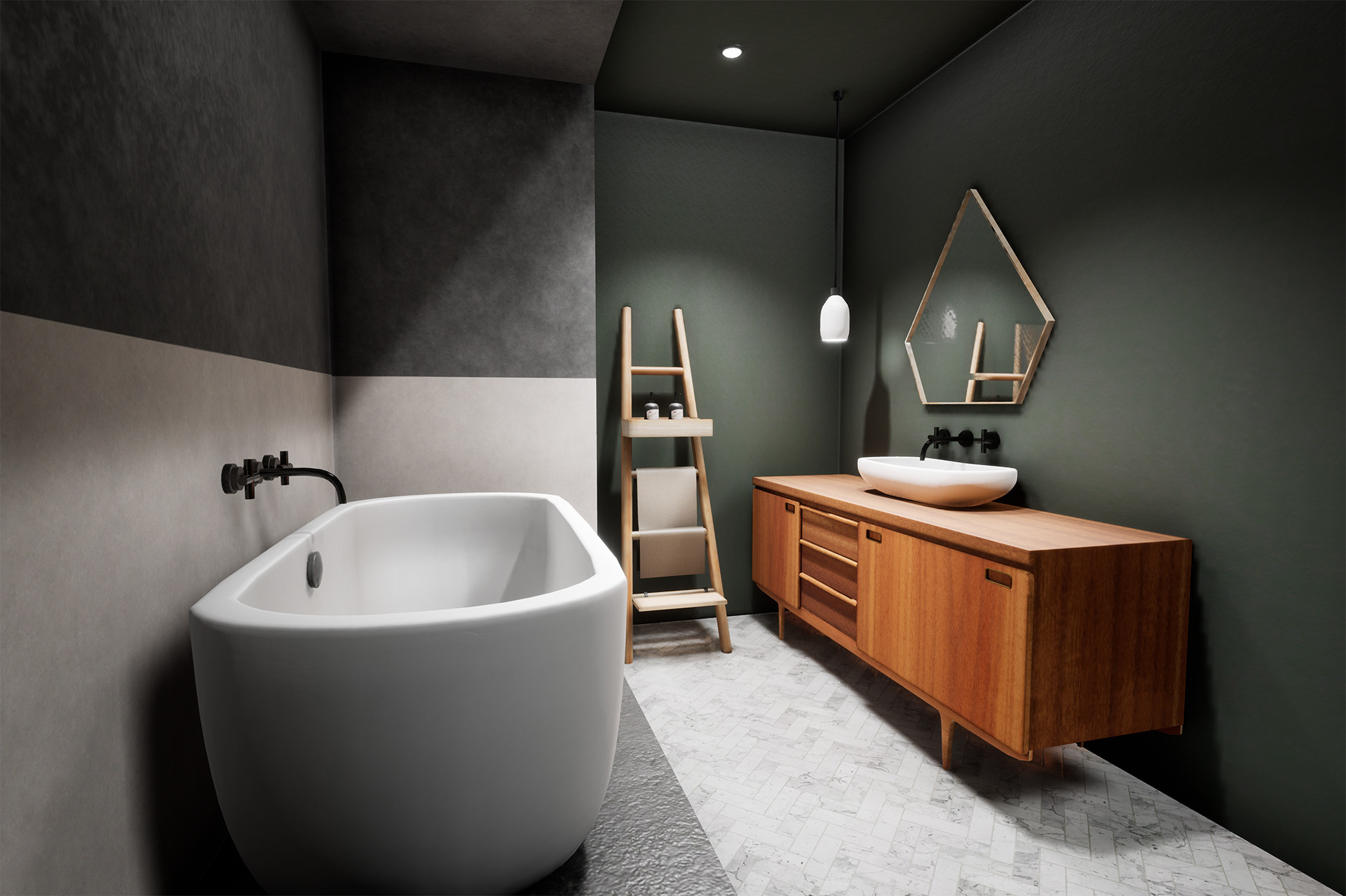 Artstation Scandinavian Bathroom Morgane Lesven