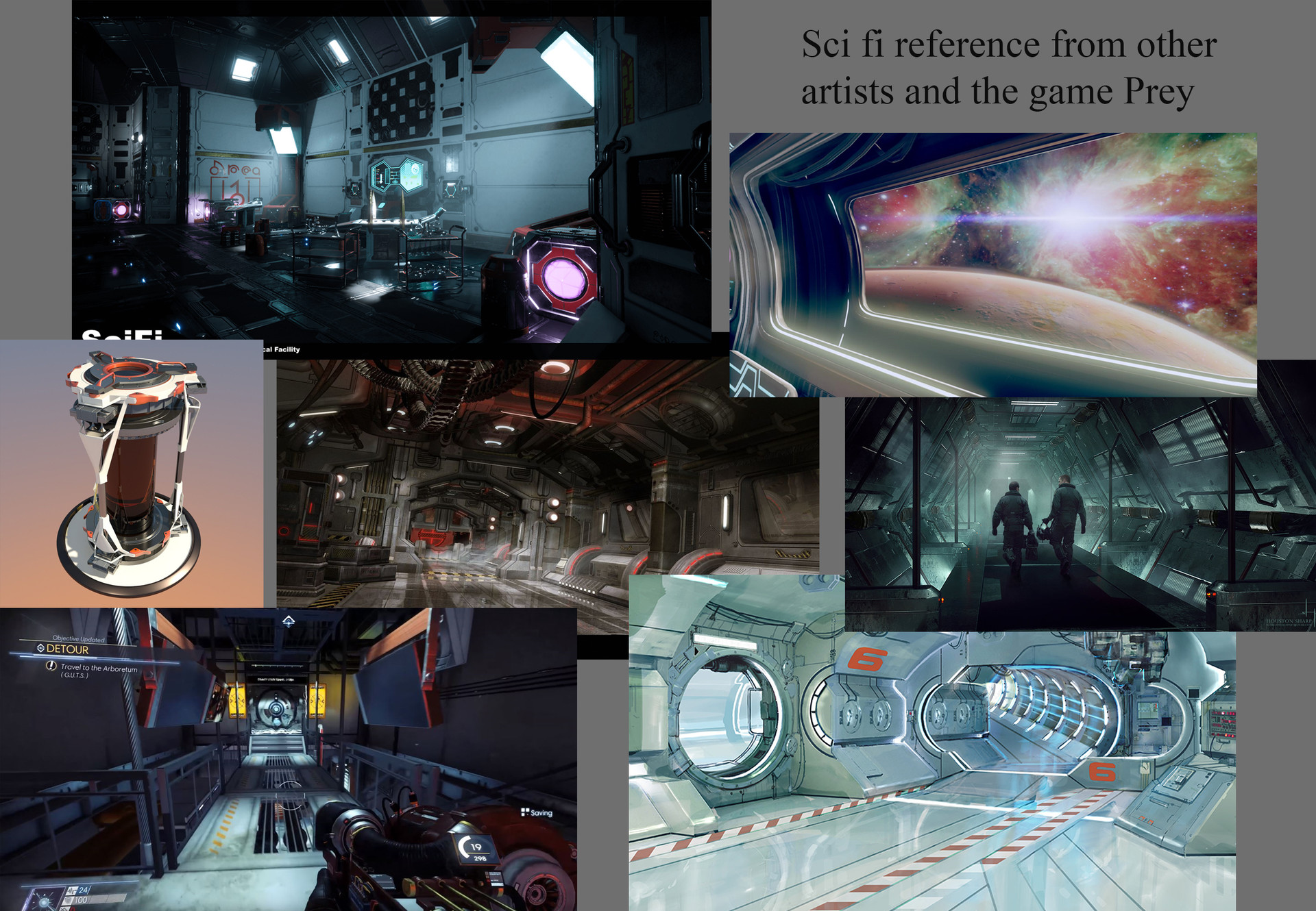 Reece Williams 3D Artist Portfolio - Platform 5 - Sci fi corridor